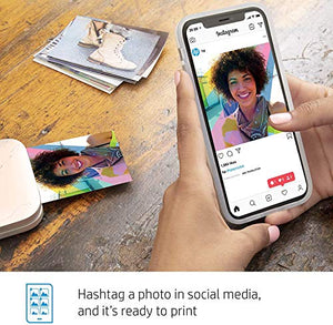 HP Sprocket Select Portable 2.3x3.4" Instant Photo Printer (Eclipse) Print Pictures on Zink Sticky-Backed Paper from your iOS & Android Device.