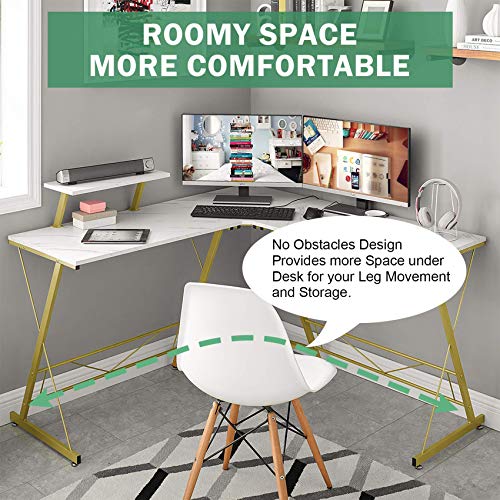 Mr IRONSTONE Electric Height Adjustable Desk 53.5" Standing Desk Sit to Stand Home Office Computer Desk & L-Shaped Desk 50.8" Computer Corner Desk, Home Gaming Desk, Office Writing Workstation