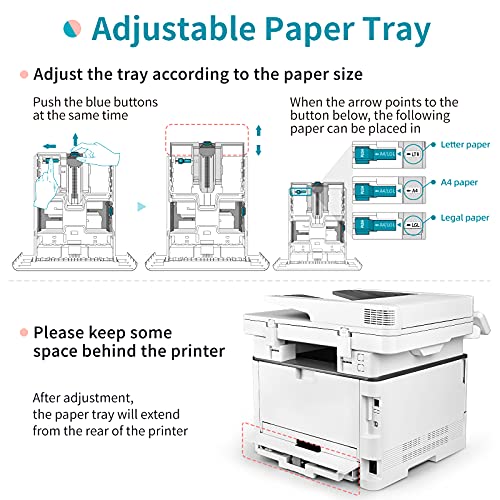 All in One Monochrome Printers Laserjet Machine Printers Multifunction Black and White Wireless Laser Printer Copier, Scanner and Fax with ADF, Pantum L2710FDW(V1M58A)