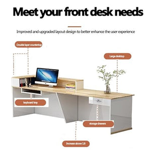 GHXYDSS Cashier Front Desk Reception Counter 140x60x100cm H-1