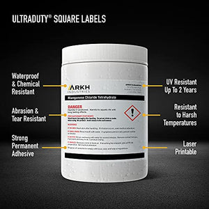 Avery UltraDuty GHS Labels, Waterproof, 1 X 1 Inch Square Labels, Pack of 24000 White Labels for Use with Laser Printers