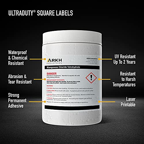 Avery UltraDuty GHS Labels, Waterproof, 1 X 1 Inch Square Labels, Pack of 24000 White Labels for Use with Laser Printers