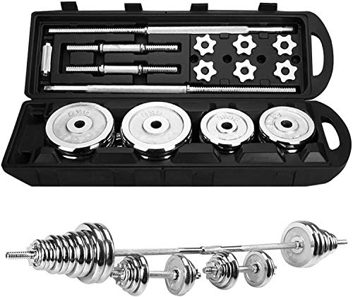 Dumbbells Set, 110lb Adjustable Fitness Free Weights Dumbbells with Connecting Rod for Gym Work Out Home Training, Suitable for Men and Women, 2 Pieces/Set