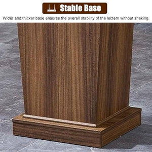 VducK Floor Standing Pulpit Lectern - Wood Grain Podium Stand