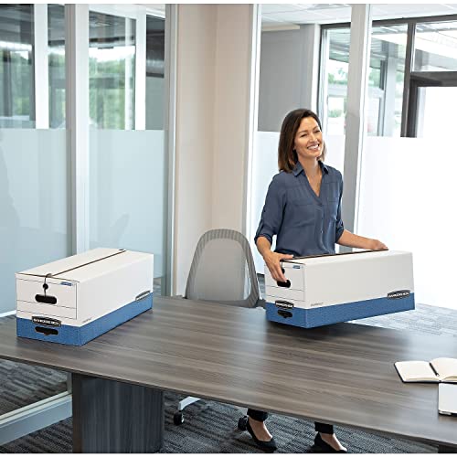 Bankers Box 00011 Storage Boxes, Ltr, 750lb Cap., 12-Inch x24-Inch x10-Inch , 12/CT, WE/BE