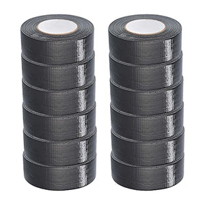 PSBM Black Duct Tape, 2 Inch x 60 Yards, 48 Pack, 7 Mil Thick, Heavy Duty Grade Adhesive for Repairing, Reinforcing, Patching and Sealing