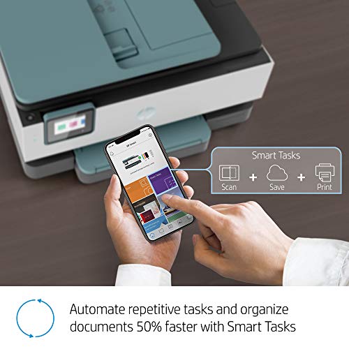 HP OfficeJet Pro 8028 All-in-One Instant Ink Ready Inkjet Printer - 4-in-1 Print, Scan, Copy, Fax Business Office Bundle - WiFi and Cloud-Based Wireless Printing - Blue - BROAGE 6 Feet Printer Cable
