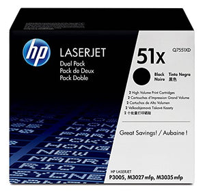 HP 51X | Q7551XD | Toner Cartridge | Black | High Yield | DISCONTINUED BY MANUFACTURER