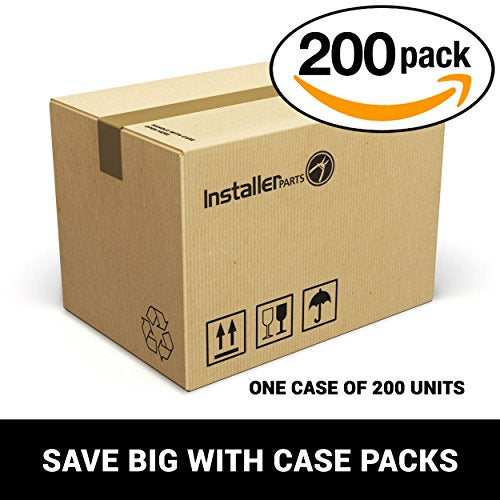InstallerParts 200 Pack 12Ft RJ22 Coiled Telephone Cord, Black