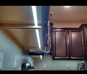LightingWill U Shape LED Aluminum Channel 6.6ft/2M 25 Pack - Black 24x24mm - Cabinet Kitchen LED Strip Light