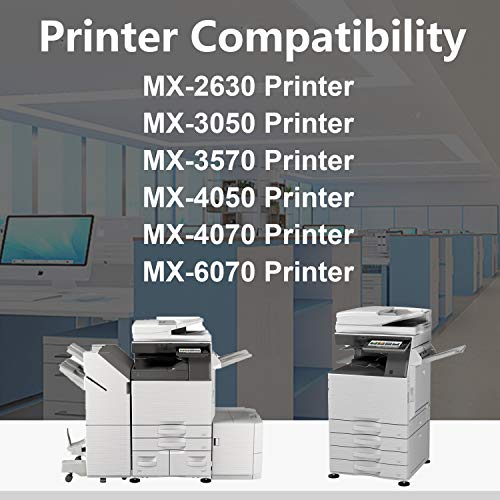 Compatible 1 Magenta Mx60ntma Ink Cartridge Replacement for Sharp MX-4050 4070 6070 2630 3050 3570 Printer Cartridges,Sold by TopInk