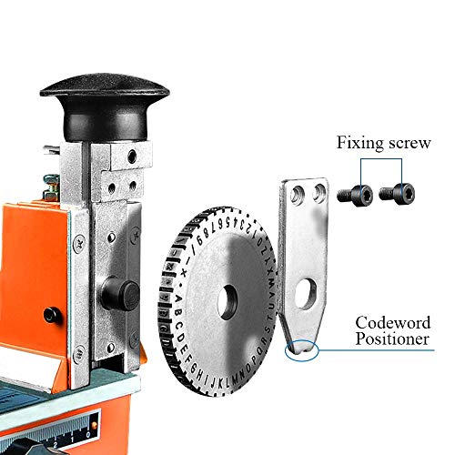 MXBAOHENG Manual Metal Label Stamping Printer Machine for Metal (No.4 Codeword Plate)