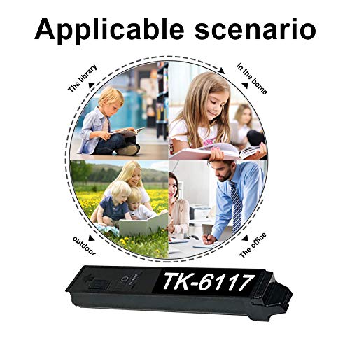 TK6117 TK-6117 1T02P10US0 Toner Cartridge (Black,2 Pack) Replacement for Kyocera ECOSYS M4125idn M4132idn Toner Kit Printer