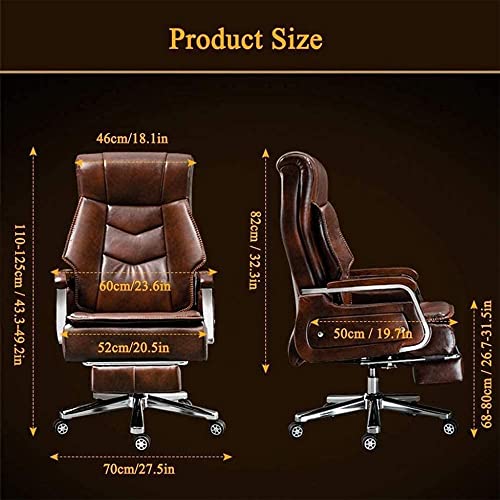 QZWLFY Executive Office Chair for Big and Tall 400lb People, Ergonomic Reclining with Footrest