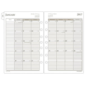 Day Runner Weekly / Monthly Planner Refill 2017, 5-1/2 x 8-1/2", Size 4 (481-485)