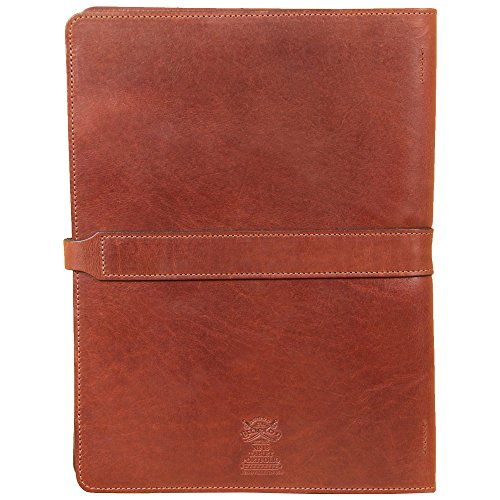 Brown Leather Tablet Portfolio Case No. 18 - USA Made, Fits iPad | Col. Littleton