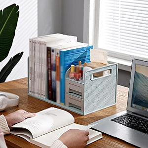 DYCSY Desktop Multifunctional Bookshelf Storage Rack Office Drawer Type File Shelf Holder Creative Book Stand