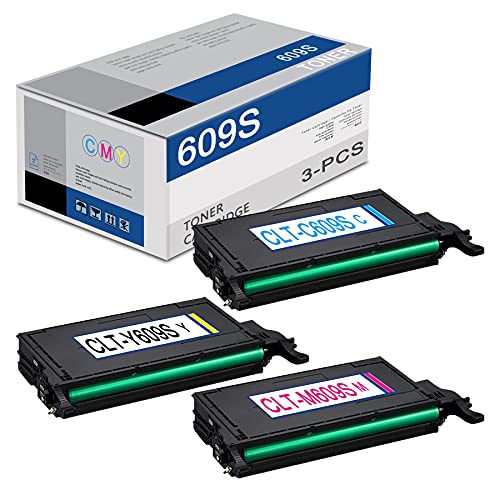 (3-Pack,1C+1M+1Y) High Yield CLT-C609S CLT-M609S CLT-Y609S Toner CLT-609S Replacement for CLP-770ND CLP-775ND Printer Toner Cartridge