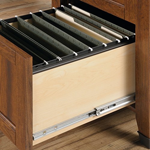 Sauder 416969 Carson Forge Corner Computer Desk, L: 66.14" x W: 66.14" x H: 29.88", Washington Cherry finish