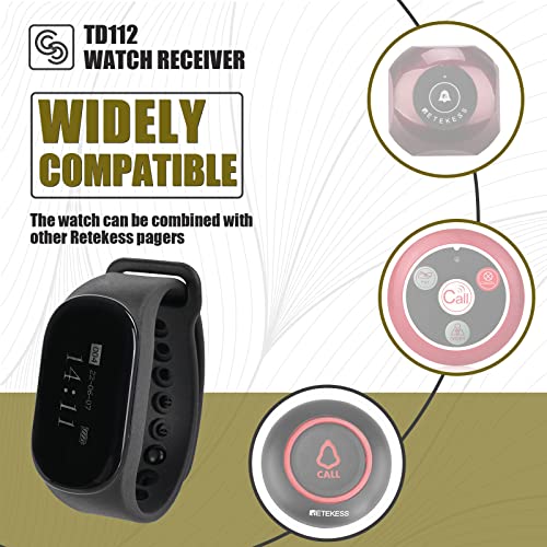 Retekess TD154 Restaurant Pager System with 5 Watch Receiver