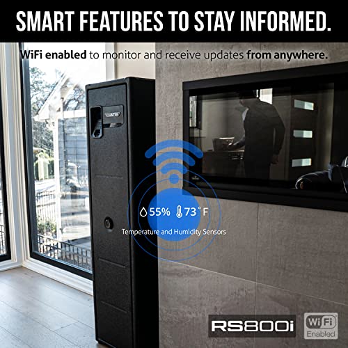 VAULTEK RS Series WiFi Biometric Rifle Safe Multiple Firearm Storage Smart Safe with Alerts to Smartphone Auto-Open Door and Rechargeable Battery (RS800i)