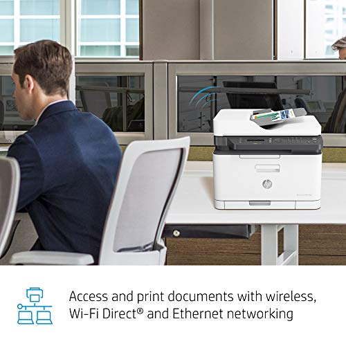 HP Color Laser 179Fnw Wireless All in One Laser Printer with Mobile Printing & Built-in Ethernet (4ZB97A)