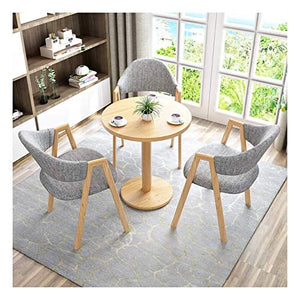 AkosOL Space-Saving Business Dining Table Set with Coffee Table and Chair - Blue