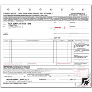 Small Carbon Bill of Lading Forms