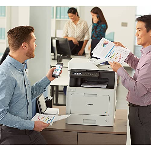 Brother MFC-L8610CD All-in-One Color Wireless Laser Printer for Home Office - Print Copy Scan Fax - 33 ppm, 600 x 2400 dpi, 8.5 x 14, Automatic Duplex Printing, 50-Sheet ADF - BROAGE Printer Cable