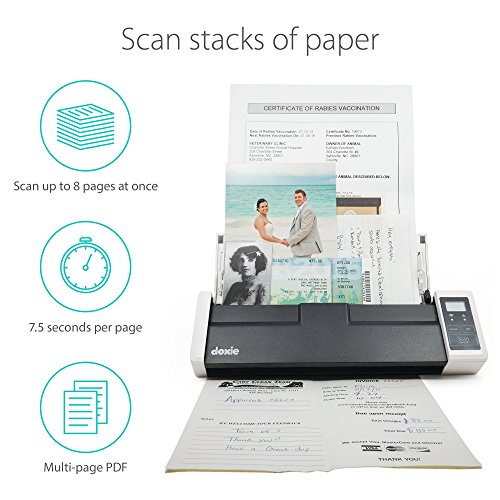 Doxie Q - Wireless Rechargeable Document Scanner with Automatic Document Feeder (ADF)