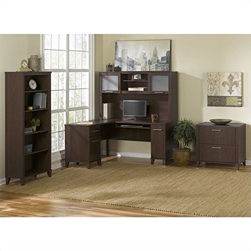 Pemberly Row 60W Hutch in Mocha Cherry