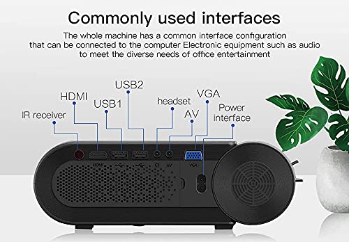 CZYNB Projector 2021 Upgraded Portable Video Projector, Multimedia Home Theater Movie Projector, Compatible with Full HD 1080P and 140'' Display Supported HDMI/VGA/USB/AV/Laptop