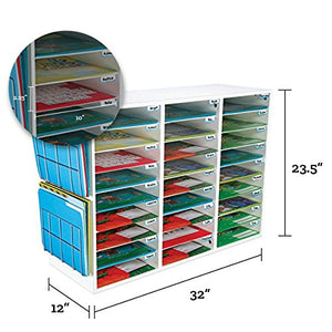 Really Good Stuff Mail Center with Wire Paper Holders- 1 Classroom Mail Center with 27 Slots – Keep Your Classroom or Office Organized, Durable, Easy Assembly