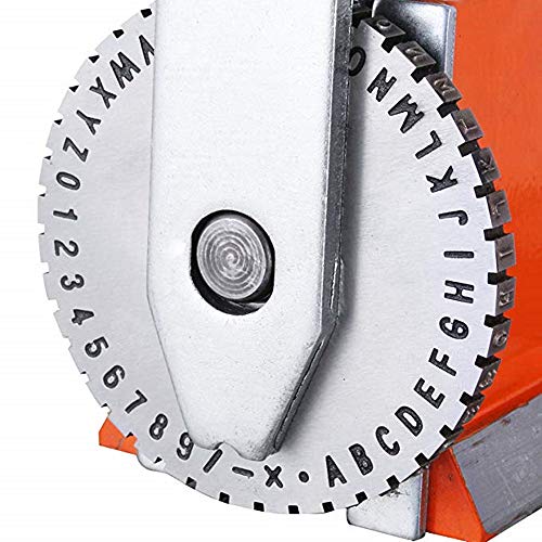 Manual Nameplate Metal Label Stamping Printer Machine Marking Machine for Metal Different Character Wheels Optional 2/2.5/3/4/5/6 (No.3 Codeword Plate)