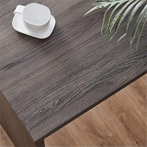 HSH L Shaped Computer Desk with Drawers, Storage Cabinet Shelves - Gray 60 In