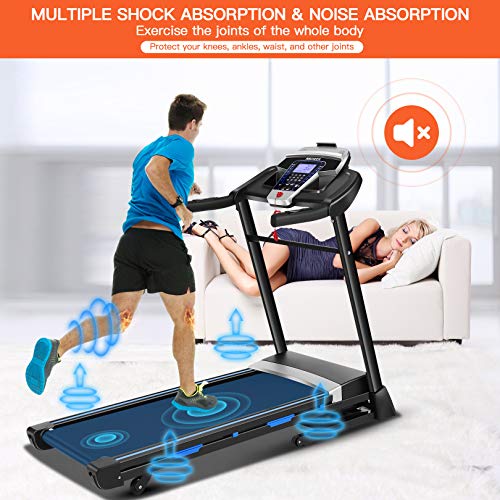FUNMILY 3.25HP Folding Treadmill, Electric Automatic Incline Treadmill, Motorized Walking Running Jogging Machine for Gym Home & Office Workout - 2021 Updated Version