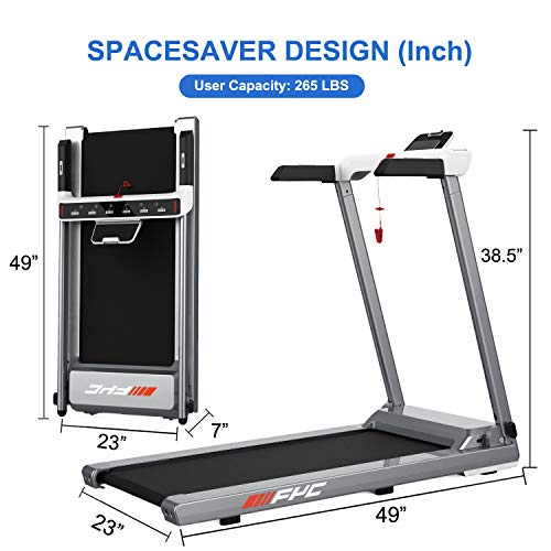 FYC Folding Treadmill for Home Electric Treadmill Running Exercise Machine Portable Compact Treadmill Foldable for Home Gym Fitness Workout Jogging Walking, No Installation Required (JK68-8)