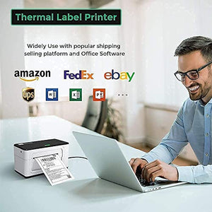MUNBYN Thermal Label Printer 4x6, with Label Holder, High Speed Direct USB Thermal Barcode 4×6 Shipping Label Printer Marker Writer Machine