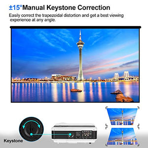 EUG 3900 Lumen WXGA LCD LED Digatal TV Projectors Home Theater with HDMI USB RCA Audio Ypbpr VGA Support Full HD 1080P Multimedia Outdoor Movie Proyector for DVD Laptop Xbox PS4 WiFi Dongle PC Roku