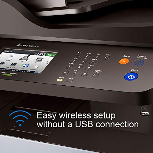 Samsung Xpress C1860FW Wireless Color Laser Printer with Scan/Copy/Fax, Simple NFC + WiFi Connectivity and Built-in Ethernet, Amazon Dash Replenishment Enabled (SS205H)