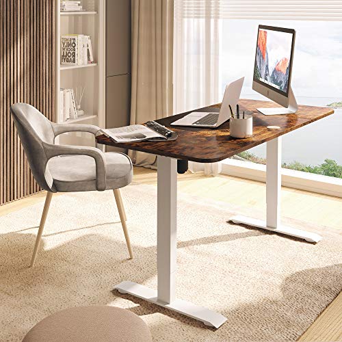 ONTRY Electric Standing Desk, 55" Height Adjustable Electric Computer Desk, Sit Stand Desks for Home Office with 4 Programmable Preset Controller, Splice Board