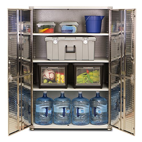 Seville Classics Ultra HD Mega Storage Cabinet - Stainless Steel