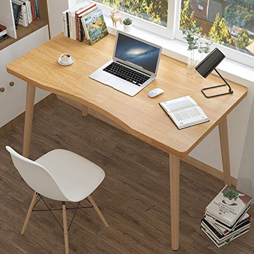 YMWD Small Wooden Computer Desk Office Study Writing Desk Home Computer PC Laptop Table Workstation Dining Gaming Table for Home Office Living Room Study,Wood Color,120x60x73cm