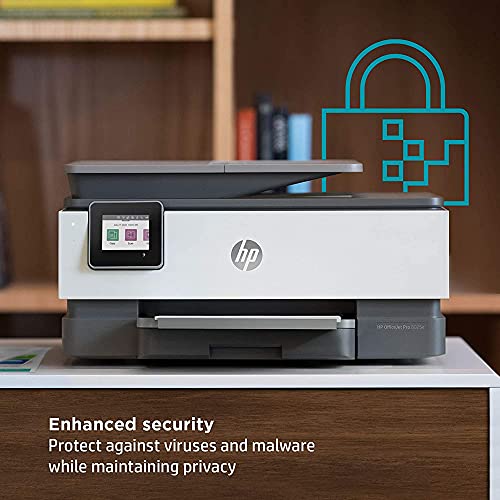 HP OfficeJet Pro 8025e All-in-One Wireless Smart Color Printer 1K7K3A Print, Scan, Copy, Fax, Mobile Functions, 6mths Instant Ink with HP+ Bundle with DGE Cable + Small Business Productivity Software