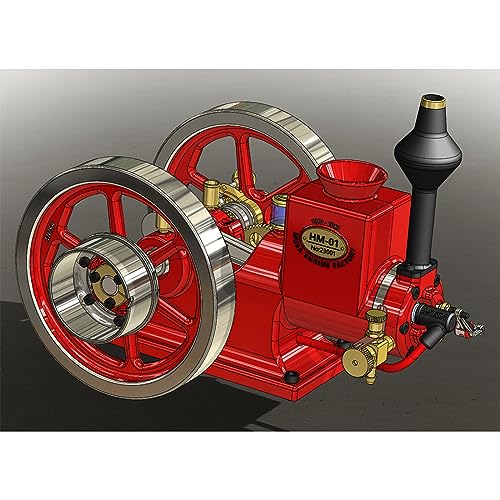 KAROYD Hit and Miss Engine Model HM-01 7cc 4-Stroke Horizontal Internal Combustion Engine (KIT Version)