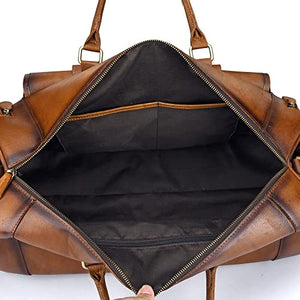 YKBTP Men's Handbag Retro Travel Bag Luggage Bag Large-Capacity Wipe Color Men's Bag Diagonal (Color : A, Size : 22 * 51 * 23cm)