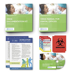 2020 OSHA Package for Dental Offices Including Regulations and Standards Manual (hardcopy) + Safety Policies and Forms (hardcopy and CD) + Training Outline and Test + Resource CD + Posters + Labels