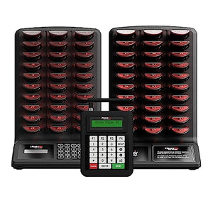 PagerTec Wireless Matrix Stand Alone Paging System (60 Pagers - Complete Set, Red)