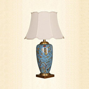 505 HZB American Ceramic Copper Desk Lamp, Living Room, Villa Hotel, Table Lamp, Fashionable Bedroom, Bedside Lamp. (Size : S4572cm)