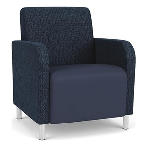 Lesro Siena Steel/Blue Lounge Reception Guest Chair